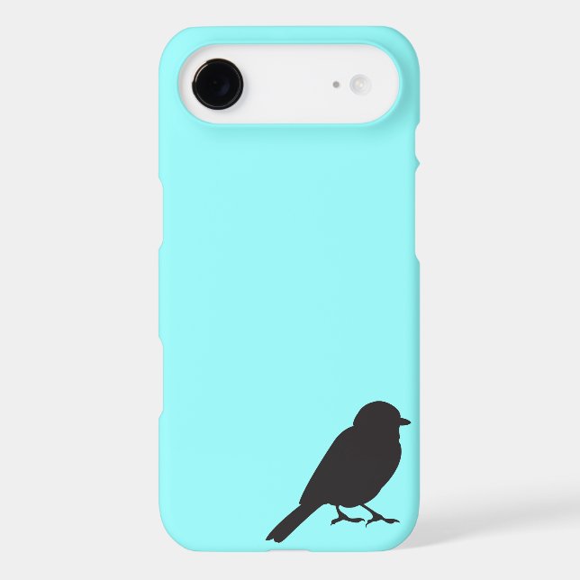 Sparrow silhouette chic blue swallow bird Case-Mate iPhone case (Back)