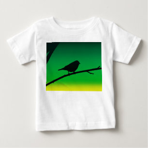 Sparrow Silhouette On Limonene Baby T-Shirt