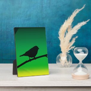 Sparrow Silhouette On Limonene Plaque