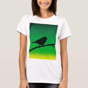 Sparrow Silhouette On Limonene T-Shirt