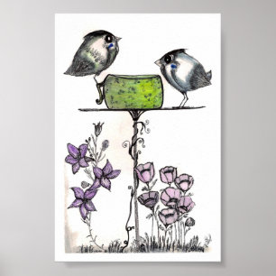Sparrow Teatime! Fine ART Print