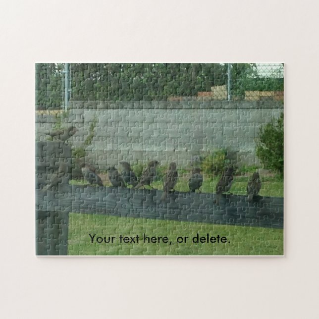 Sparrows Birds on a Rail Your Words Puzzles (Horizontal)