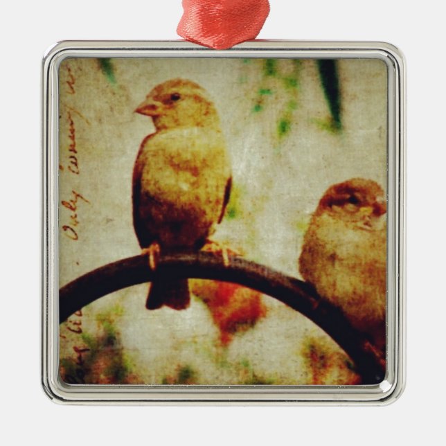 Sparrows Metal Tree Decoration (Front)