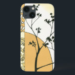 Sparse Tree Silhouette by Megan Meagher iPhone 13 Case<br><div class="desc">A sparse tree reaches to the light in this piece by Meagan Meagher. The silhouette gives the painting a haunted feel,  even as the yellow and orange connote a brightness and levity.</div>