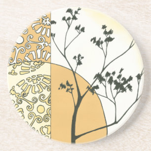 Sparse Tree Silhouette by Megan Meagher Coaster