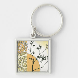 Sparse Tree Silhouette by Megan Meagher Key Ring