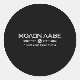 Sparta Gym And Fitness - Molon Labe Classic Round Sticker