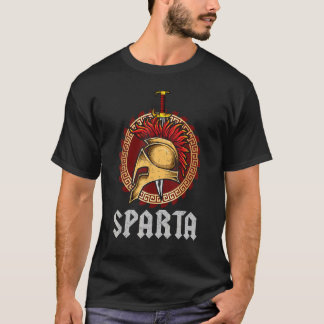 Sparta Helmet Spartan Shield And Sword Greece Warr T-Shirt