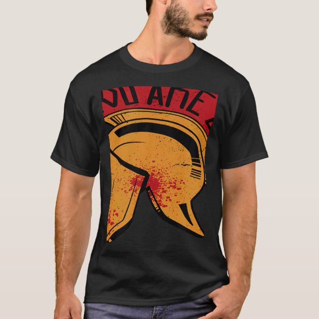 Sparta Helmet You Are Unstoppable Fitness Motivati T-Shirt (Front)
