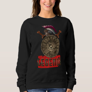 Sparta Legends From Ancient Greece Spartan Shield  Sweatshirt