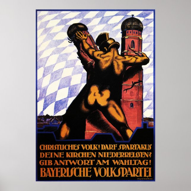 SPARTAKUS 1919 German Political War Propaganda Poster (Front)