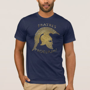 Spartan Battle Trojan Greek Warrior Gold Shirt
