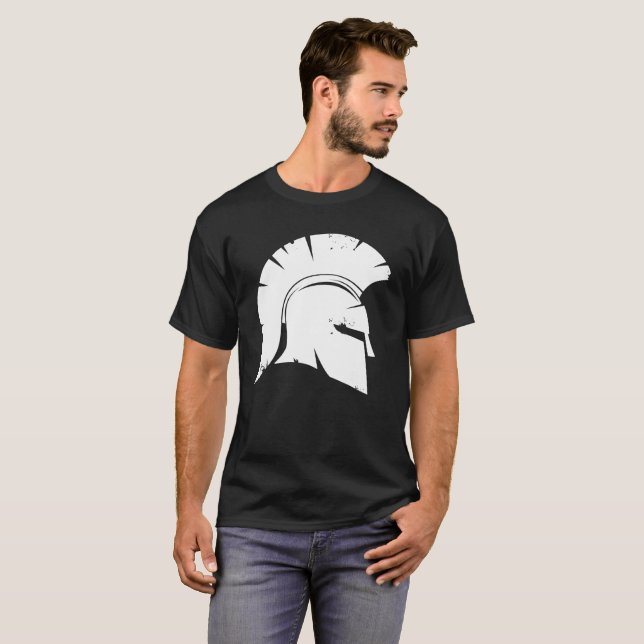 Spartan Greek Corinthian Helmet T-Shirt (Front Full)