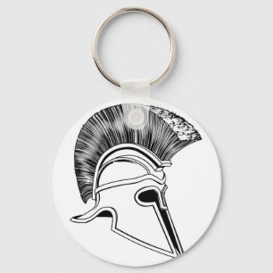 spartan helmet BW 2012 D10.jpg Key Ring