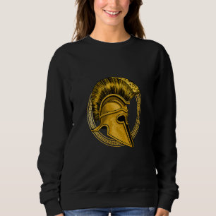 Spartan Helmet Gladiator Sparta Greek Gym Workout Sweatshirt