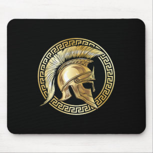 Spartan Helmet Gold Gladiator Sparta Greek Workout Mouse Mat