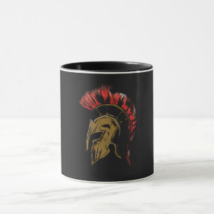 Spartan Helmet Illustration Mug