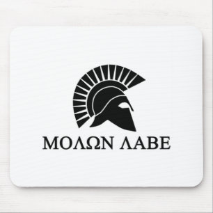 Spartan Helmet Molon Labe Mouse Mat