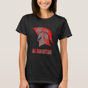 Spartan Helmet Red Gladiator Helmet Beast On Gym F T-Shirt