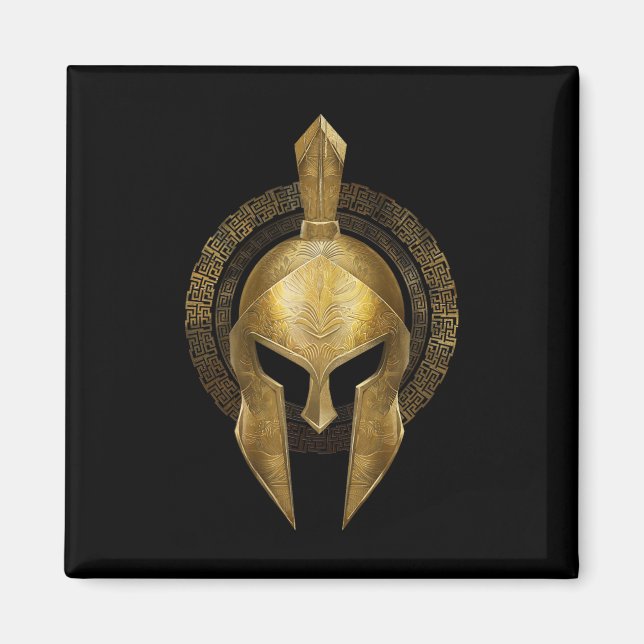 Spartan Helmet Warrior Gold Gladiator Sparta Greek Magnet (Front)