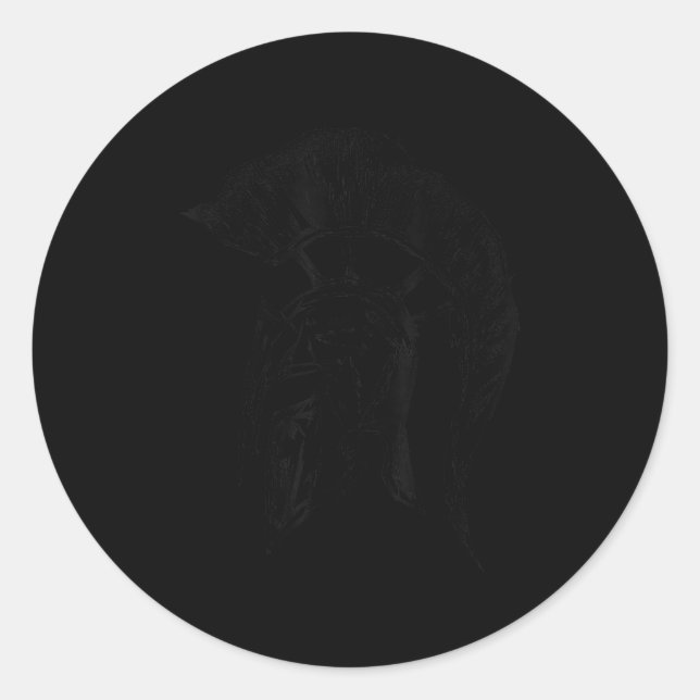 Spartan Helmet Warrior Trojan Warrior For Men Wome Classic Round Sticker (Front)
