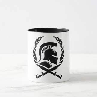 Spartan Helmet Wreath and Sword Mug