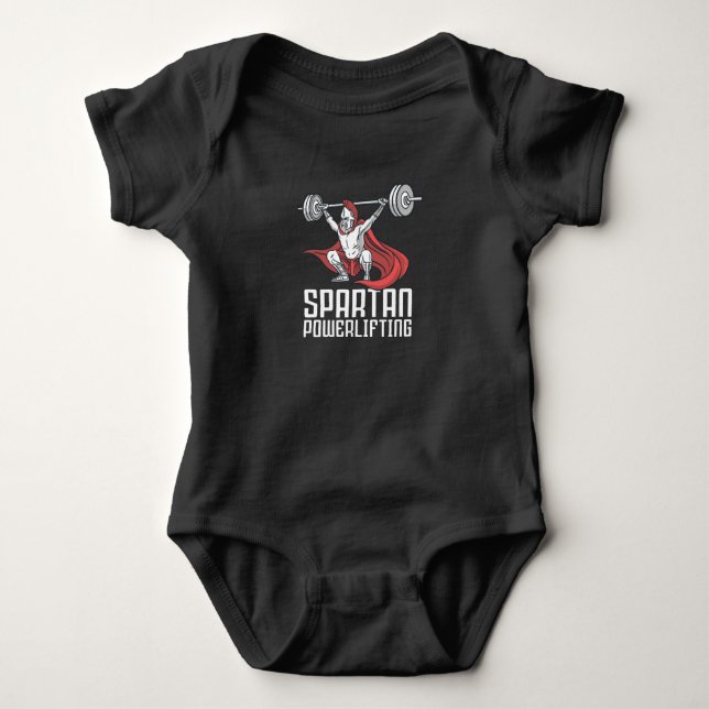 SPARTAN POWERLIFTING BABY BODYSUIT (Front)