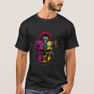 Spartan Skull Head Sparta Helmet Gym Gladiator Wor T-Shirt