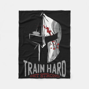 Spartan Sparta Helmet Gym Motivation Gift Fleece Blanket