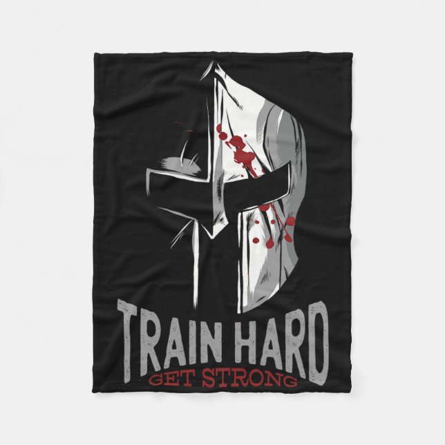 Spartan Sparta Helmet Gym Motivation Gift  Fleece Blanket (Front)