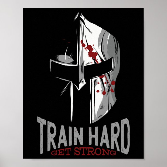 Spartan Sparta Helmet Gym Motivation Gift  Poster (Front)