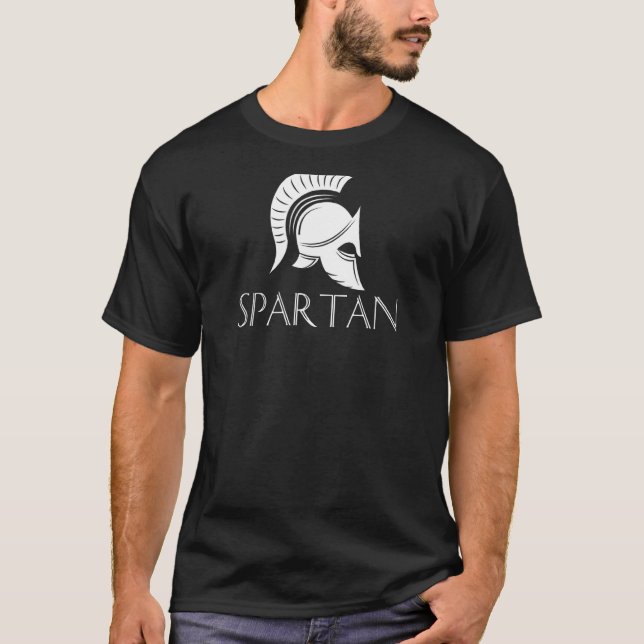 Spartan Sparta Soldier Gladiator Helmet Warrior T-Shirt (Front)