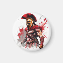 Spartan Spirit: Fearless Warrior Magnet