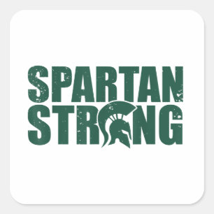 Spartan Strong,  exercise workout gym training Square Sticker