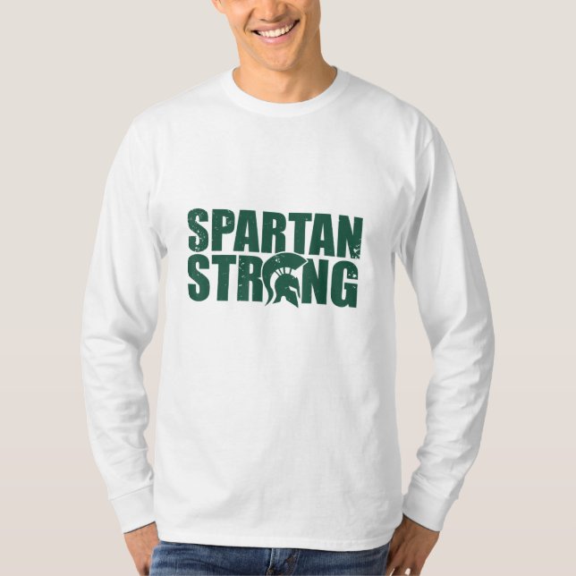 Spartan Strong,  exercise workout gym training T-Shirt (Front)