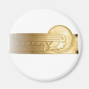 spartan trailer vintage logo magnet