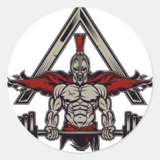 Spartan Warrior Classic Round Sticker