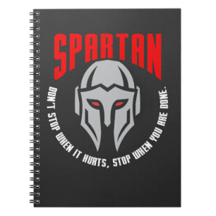 Spartan Warrior Gift Fitness Gym workout Notebook