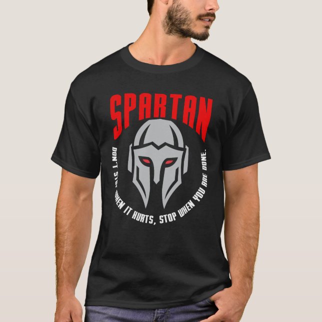 Spartan Warrior Gift Fitness Gym workout T-Shirt (Front)