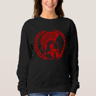 Spartan Warrior Helmet Gladiator Workout Greek Sym Sweatshirt
