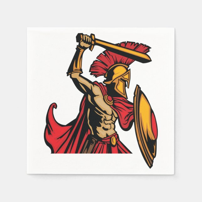 Spartan Warrior Paper Napkins (Front)