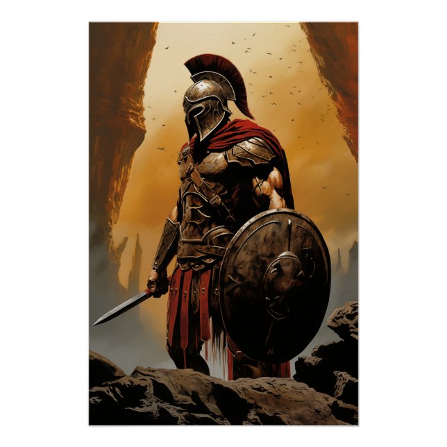 Spartan warrior poster (Front)