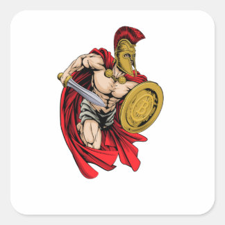 Spartan Warrior Square Sticker