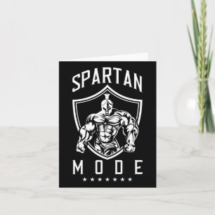 Spartan Workout Mode Fitness Gym Sparta Bodybuildi Card