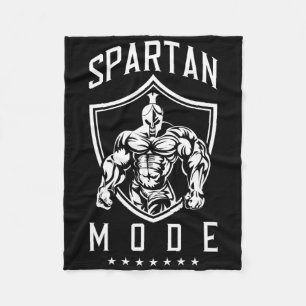 Spartan Workout Mode Fitness Gym Sparta Bodybuildi Fleece Blanket