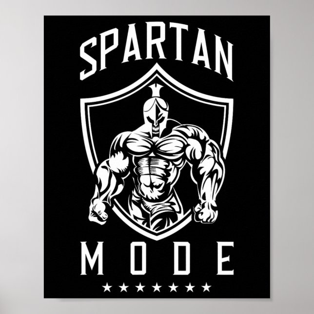 Spartan Workout Mode Fitness Gym Sparta Bodybuildi Poster (Front)