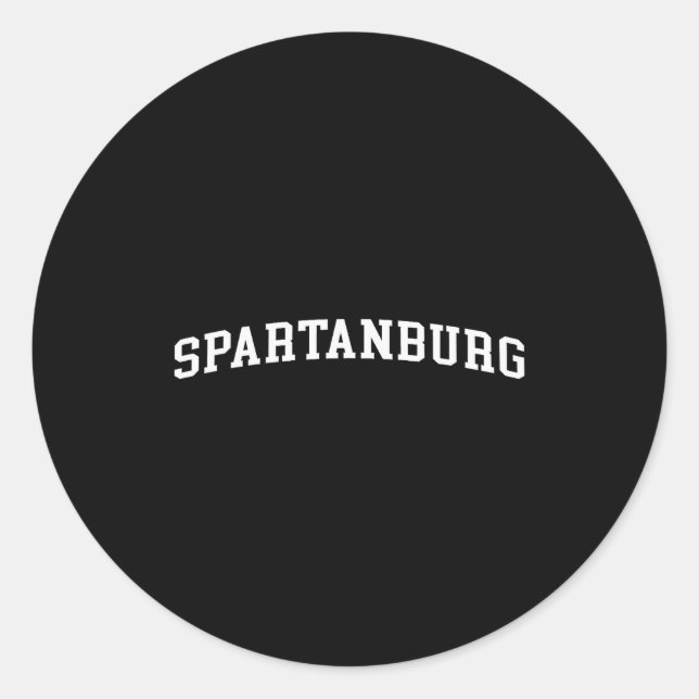 Spartanburg  classic round sticker (Front)