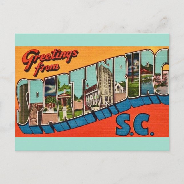 Spartanburg SC Greeting Postcard (Front)