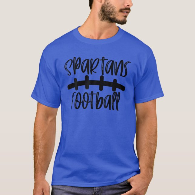 Spartans Football School Spirit Team Mascot Game N T-Shirt (Front)