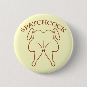 Spatchcock Chicken 6 Cm Round Badge